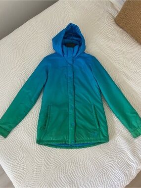Under Armour ColdGear Ski Snowboard Hooded Jacket BlueGreen Ombre - SIZE MEDIUM
